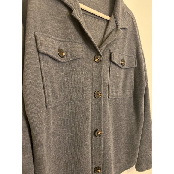 Hippie Rose Women’s Blue Button-Up Shirt Jacket Size Small - Picture 2 of 5